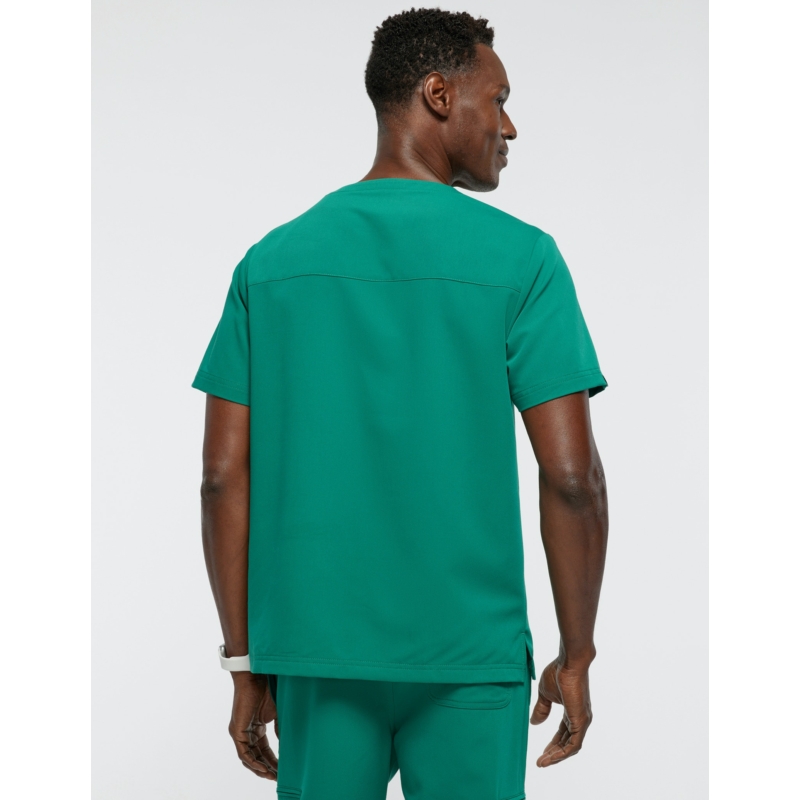 LOGAN 2 zsebes V nyakú férfi orvosi felső - vadász zöld