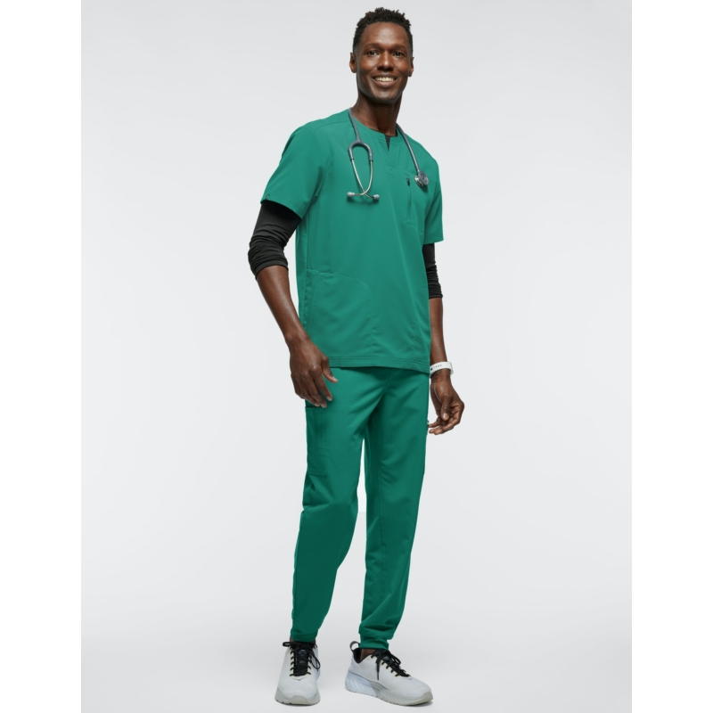 CARGO - oldalzsebes slim fit férfi orvosi nadrág - vadász zöld