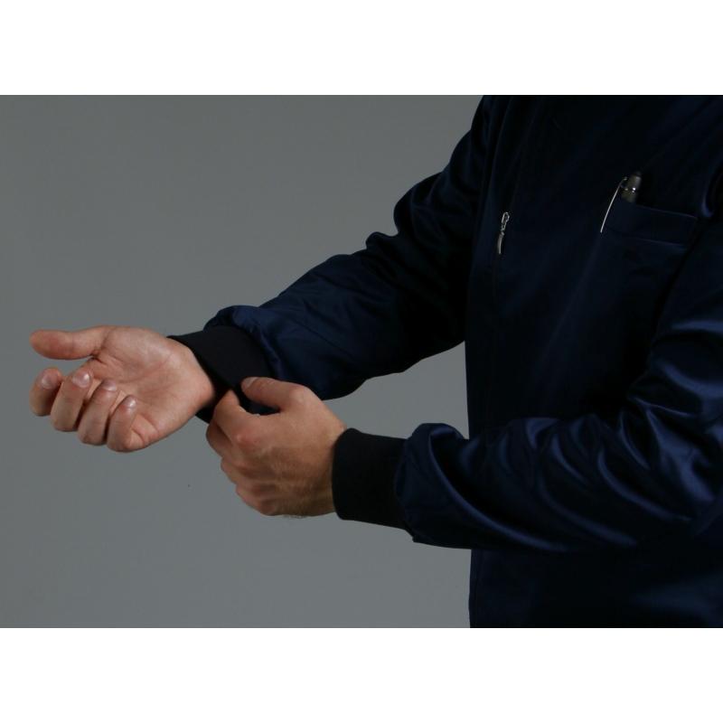 RUGGERO prémium szaténpamut férfi hosszú ujjú egészségügyi felső öltözet - kék
